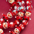 Red Santa | Silver | Firefly Glass Polka Dot Bracelet